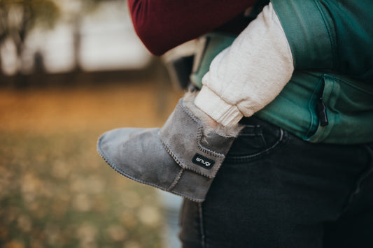 MERINO STIEFELETTEN GRAU